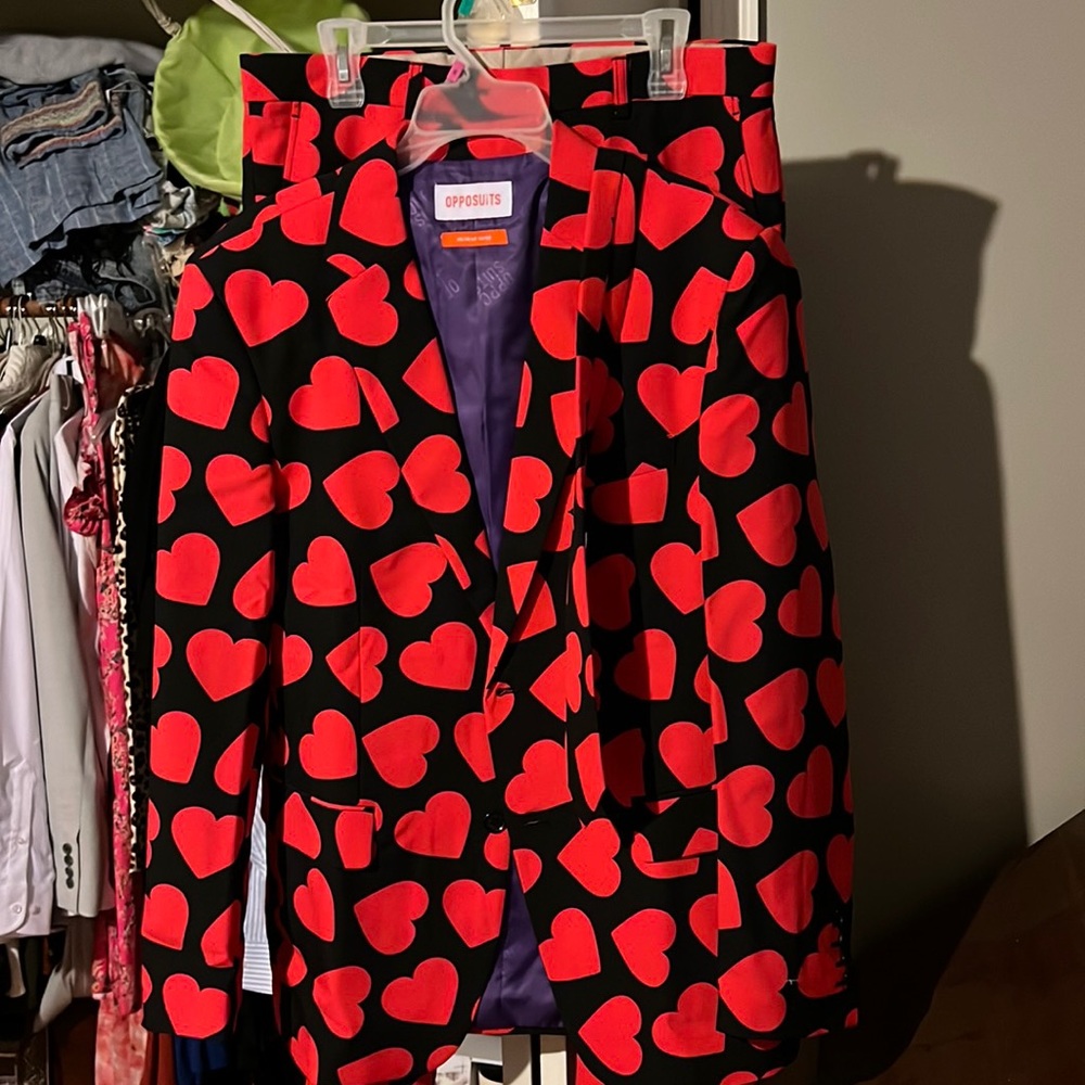 Heart suit worn once